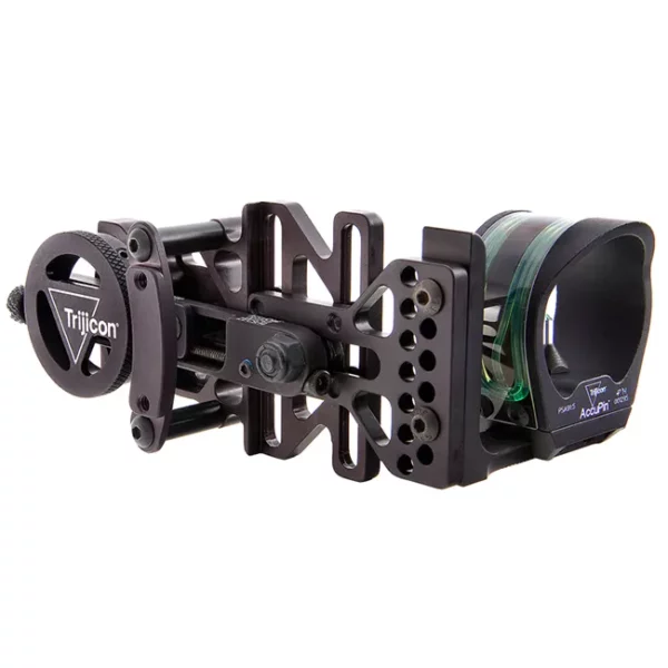 trijicon accupin bow sight green with accudial mount rh black